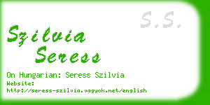 szilvia seress business card